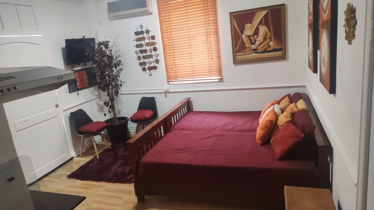 ALQUILO ESTUDIO AMUEBLADO, DECORADO CON TODOS LOS SERVICIOS INCLUIDOS.. HASTA CABLE TV E INTERNET. - foto 1