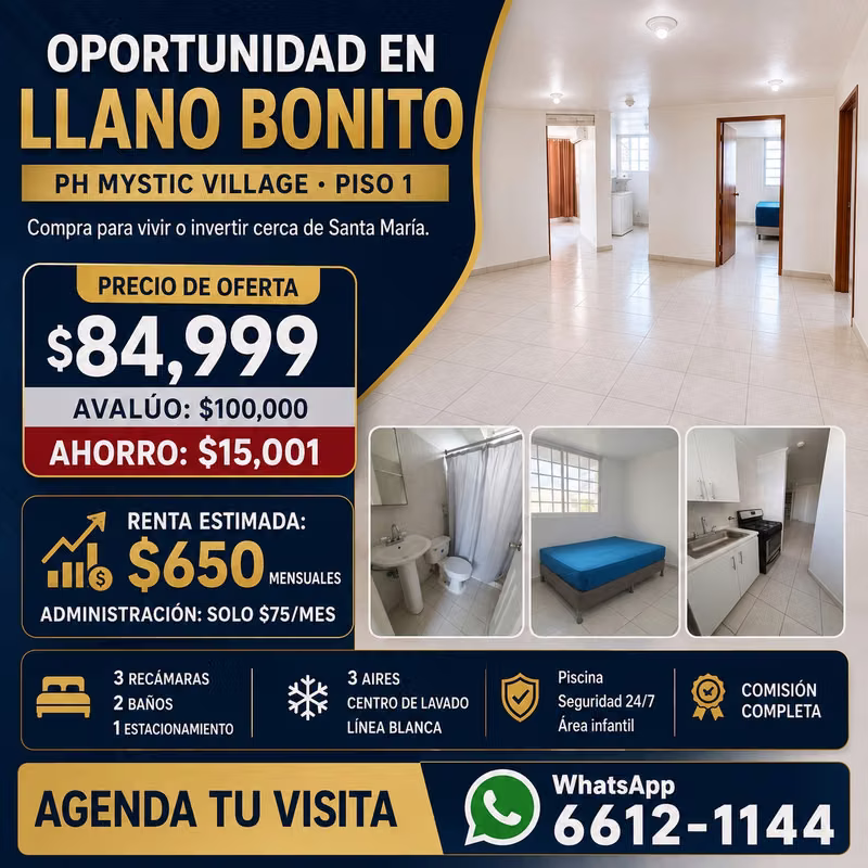 Vendo P.H Llano Bonito. Piso 1. OPORTUNIDAD - foto 1