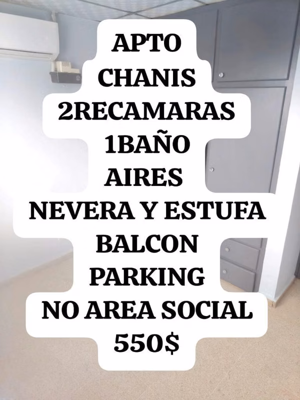 Alquiló apto en chanis 2recamara 1baño con aires nevera y estufa no área social - foto 1