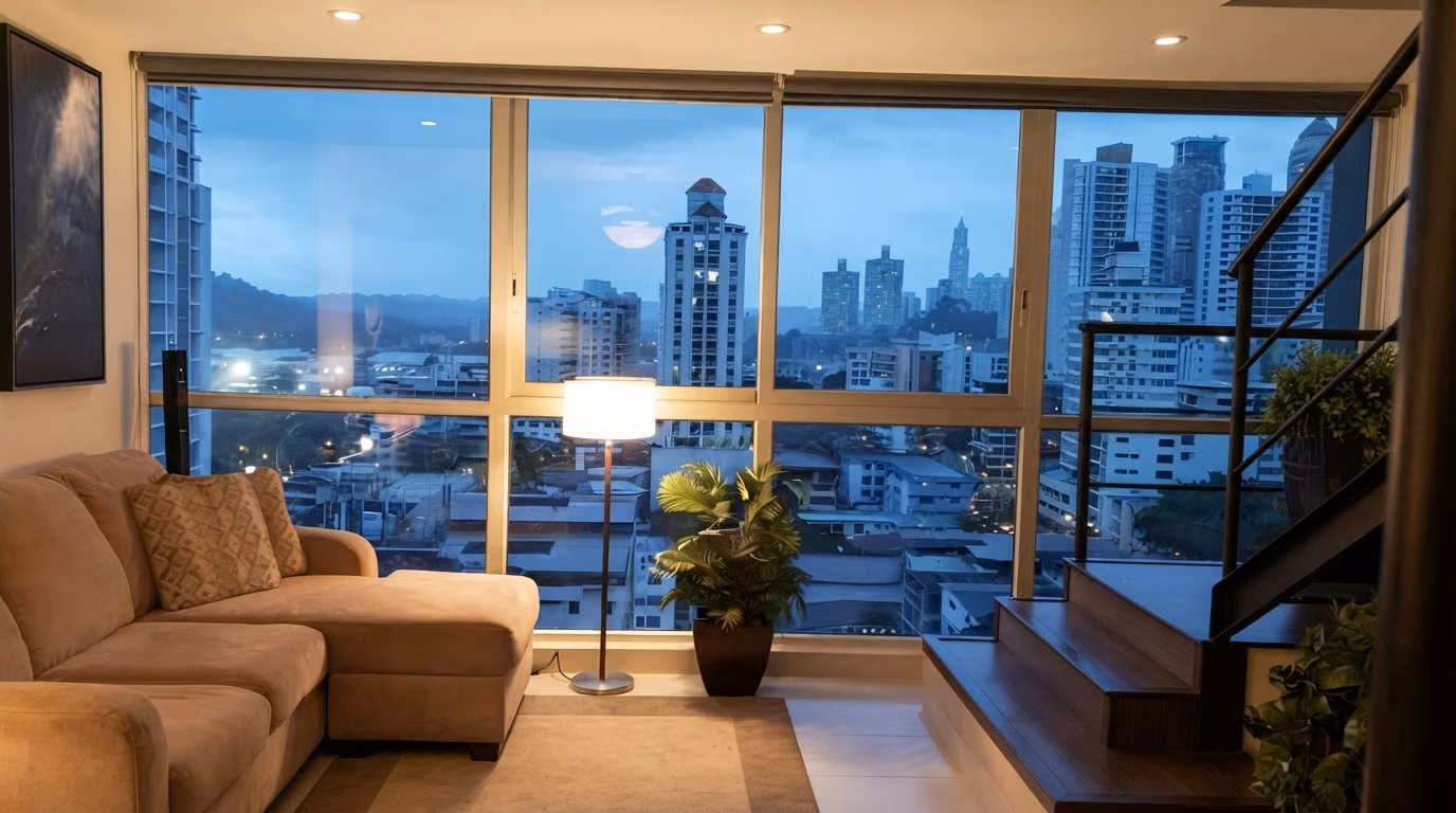 Apartamento en El Cangrejo I amoblado I 1 Rec I con vista espectacular - photo 1