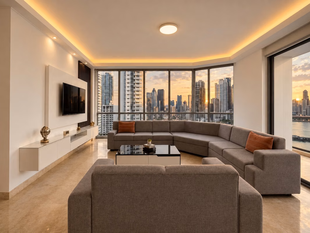 Sky Residence | 195 m² con Vista Panorámica al Mar y Skyline | Full Amoblado | US$2,700 - photo 1