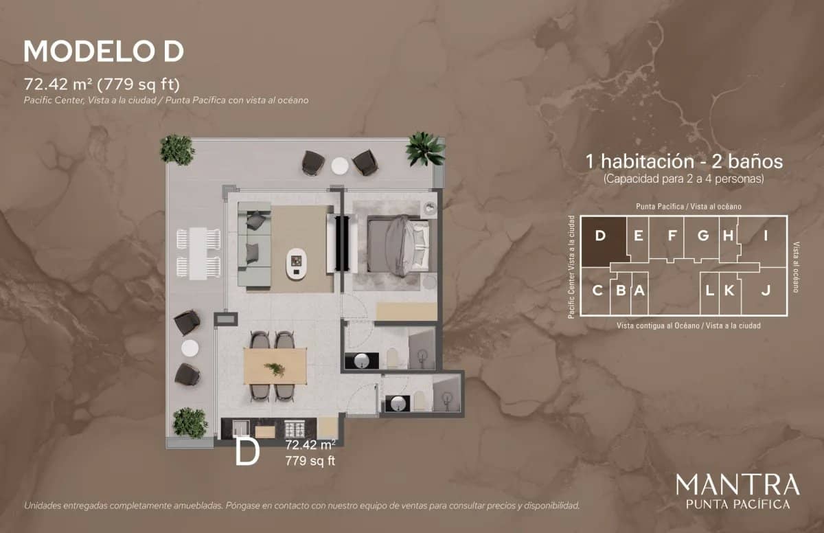 Exclusivo en Mantra Punta Pacífica: Lujo con Vista al Mar de 72.42 m² - foto 1
