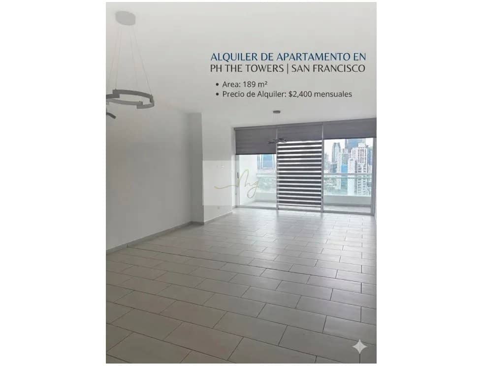 ALQUILER DE APARTAMENTO EN PH THE TOWERS | SAN FRANCISCO - foto 1