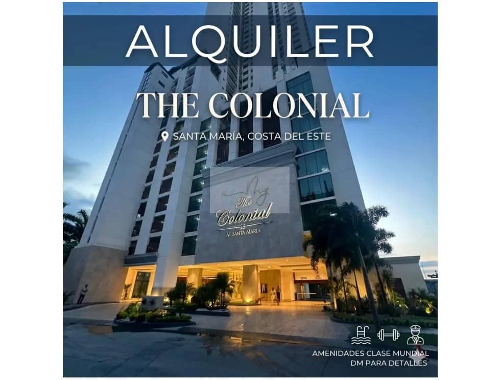 ALQUILER DE APARTAMENTO EN THE COLONIAL – SANTA MARÍA, COSTA DEL ESTE - foto 1